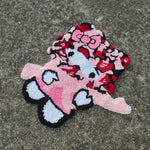 Ski Mask Pink Gun Kitty Rug