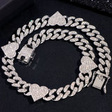 Cuban Link Heart Chain