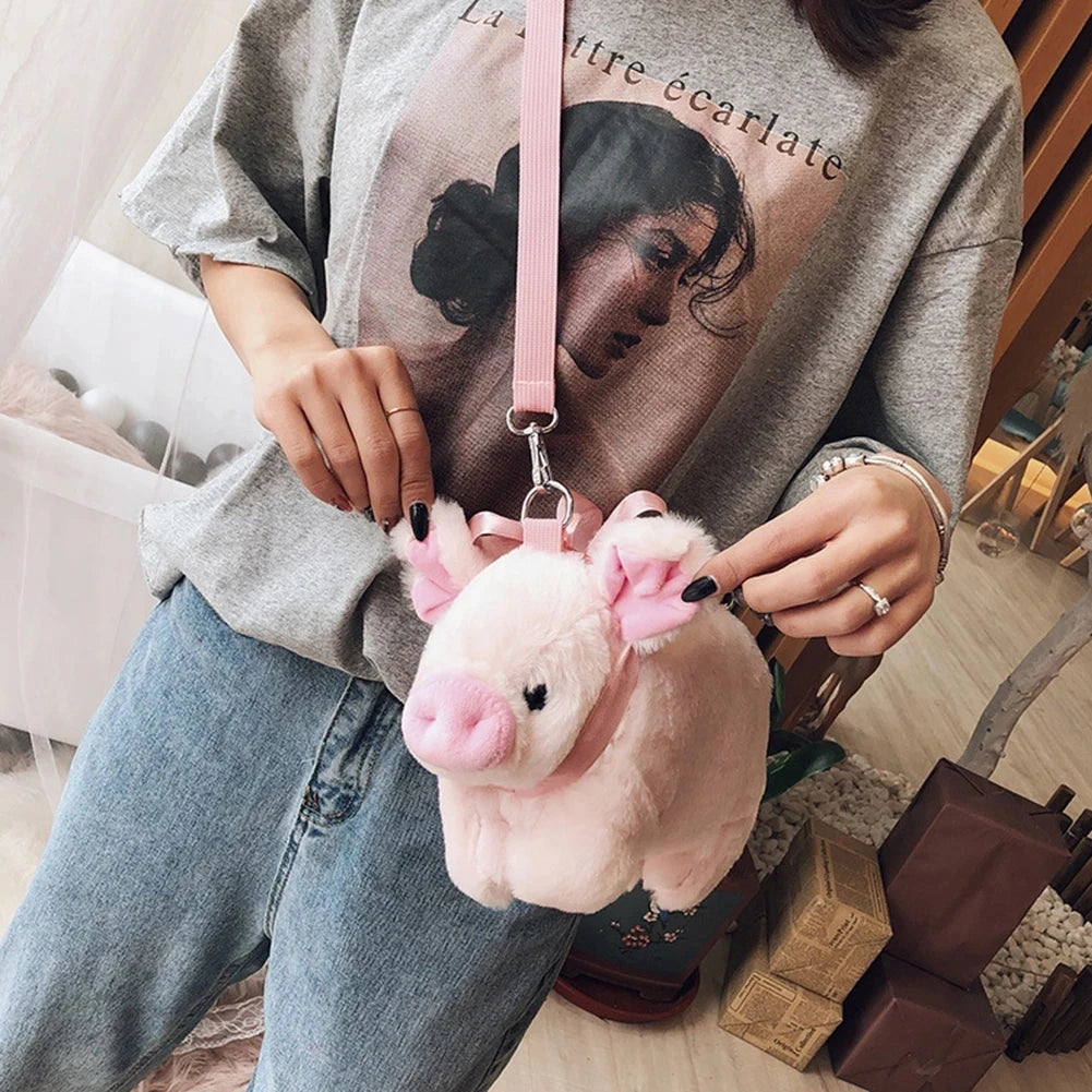 Piglet Plush Crossbody Bag