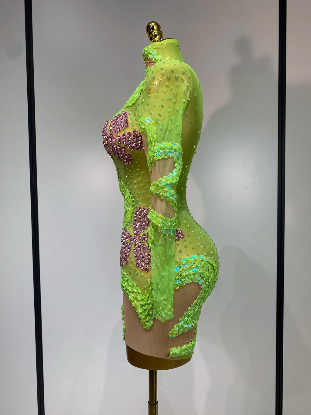 Garden Path Sequin Mini Dress
