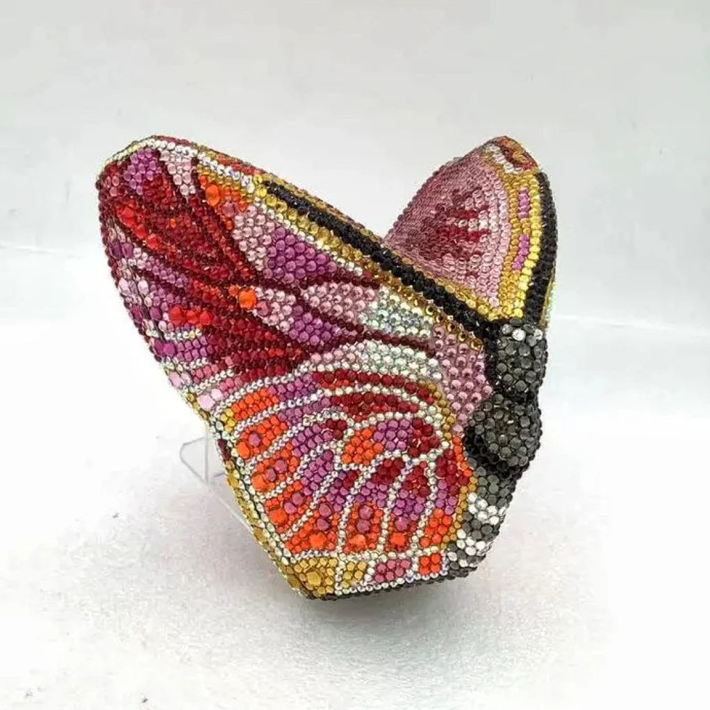 Butterfly Crystal Rhinestone Clutch Purse