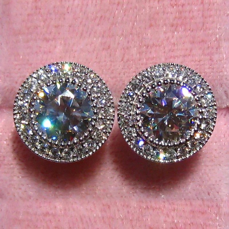 Dainty Small Round CZ Earrings