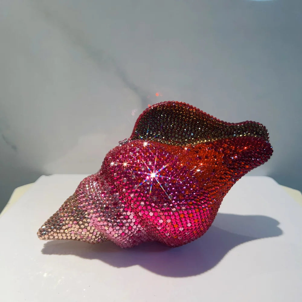 Crystal Conch Clutch Bag