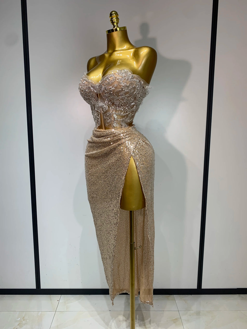 Champagne Toast Two Piece Skirt Set