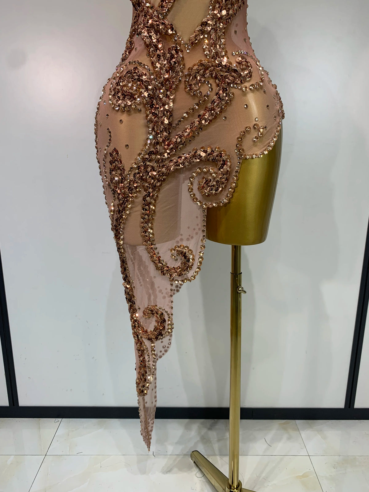Champagne Swirls Dress