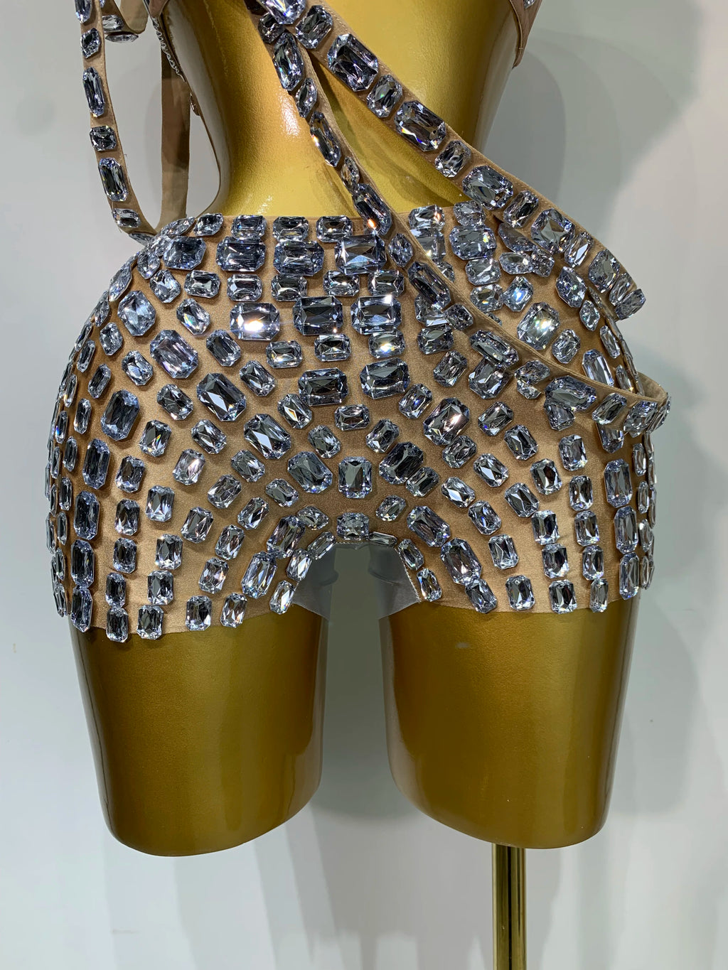 Luxury Diamonds Mesh Two Piece Shorts Set