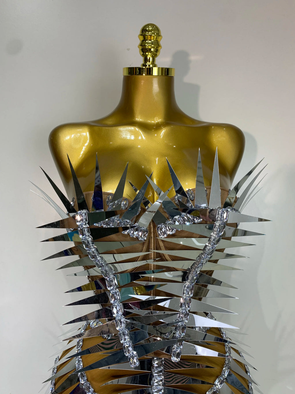 Luxury Sparkly Spike Diamonds Two Pieces Set
