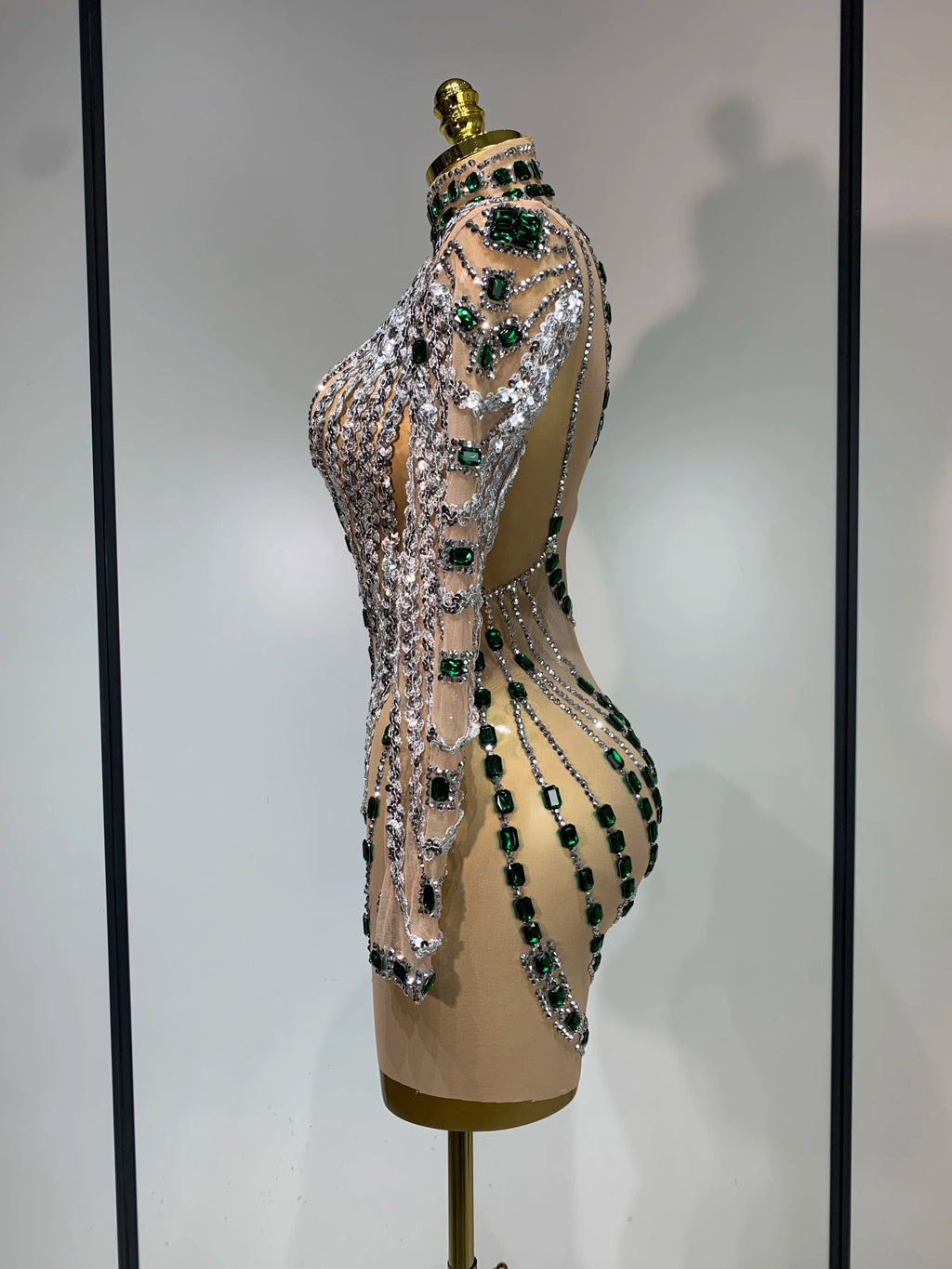 Emerald Princess Mini Mesh Dress