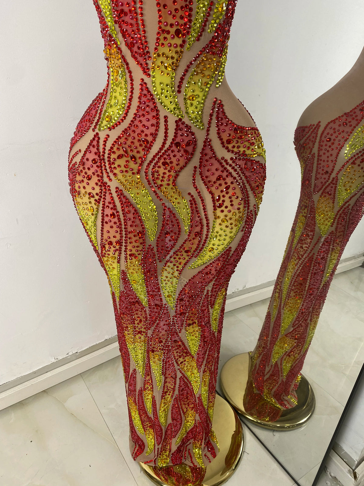 Fire Blazing Mesh Dress