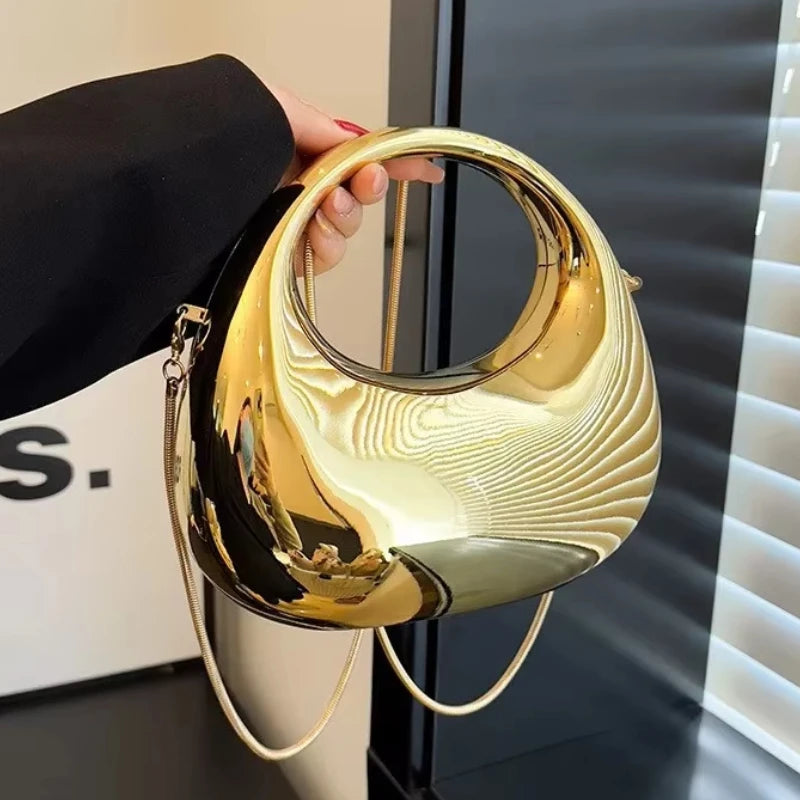 Shiny Metallic Clutch Purse
