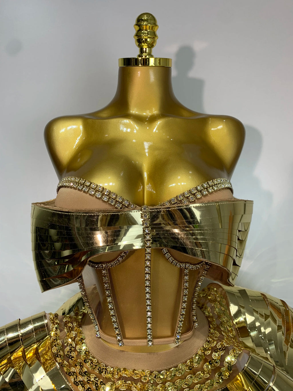 Shiny Metallic Two Piece Set