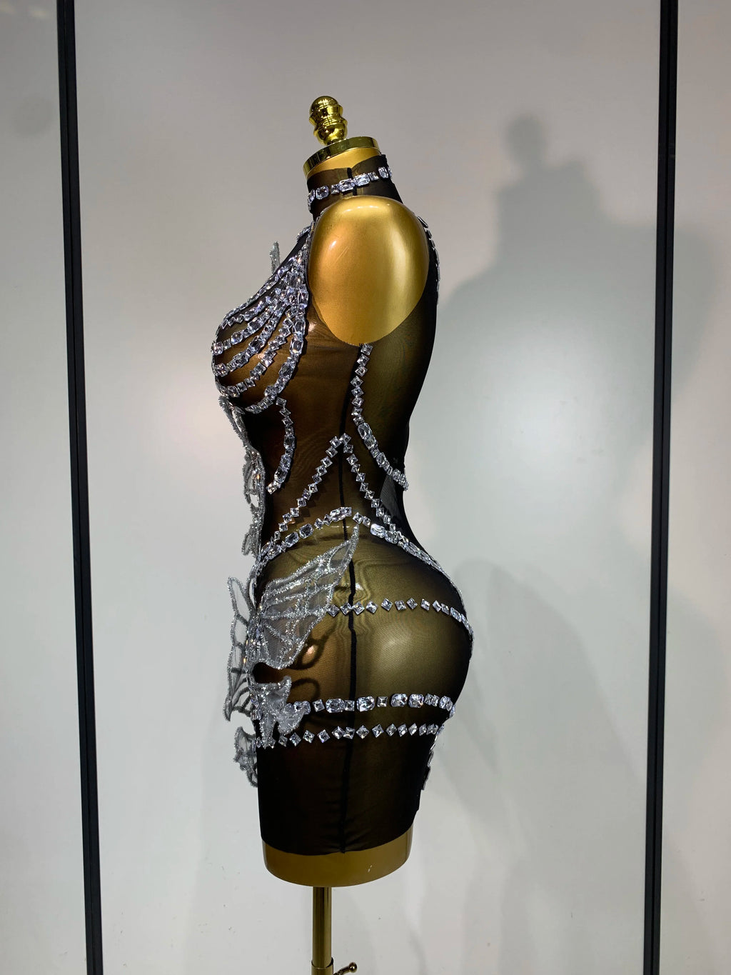 Butterfly Mesh Mini Dress