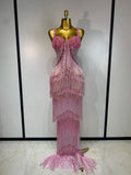 Sparkly Rhinestones Mesh Dress