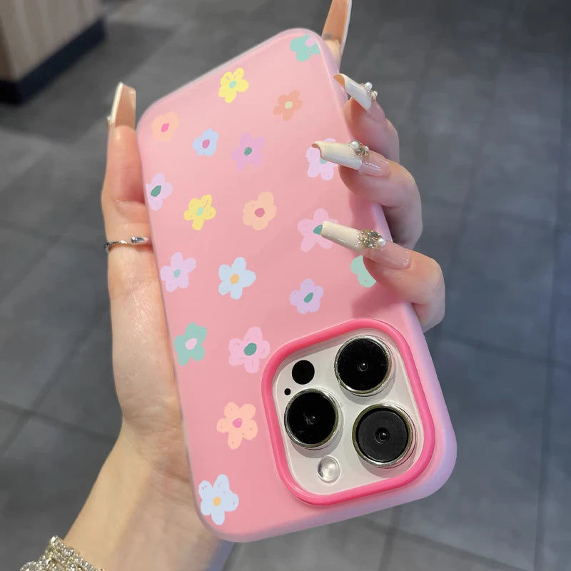 Cute Colorful Flower Pattern Phone Case