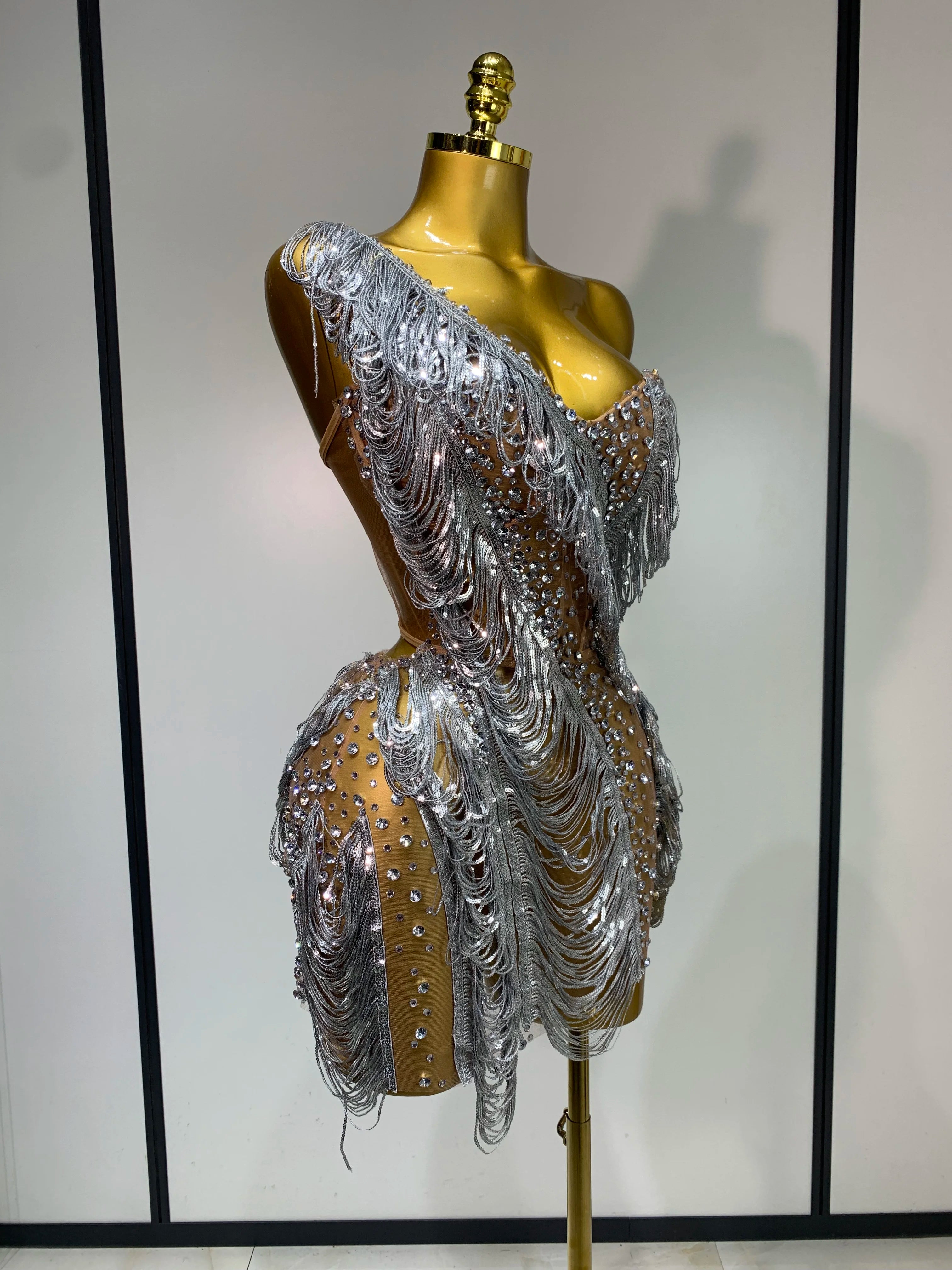 Silver Shake Sequin Dress
