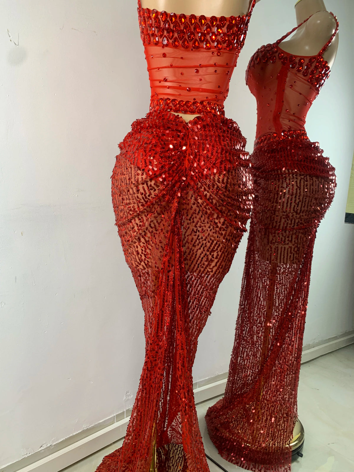 Alluring Lady Two Piece Skirt Set