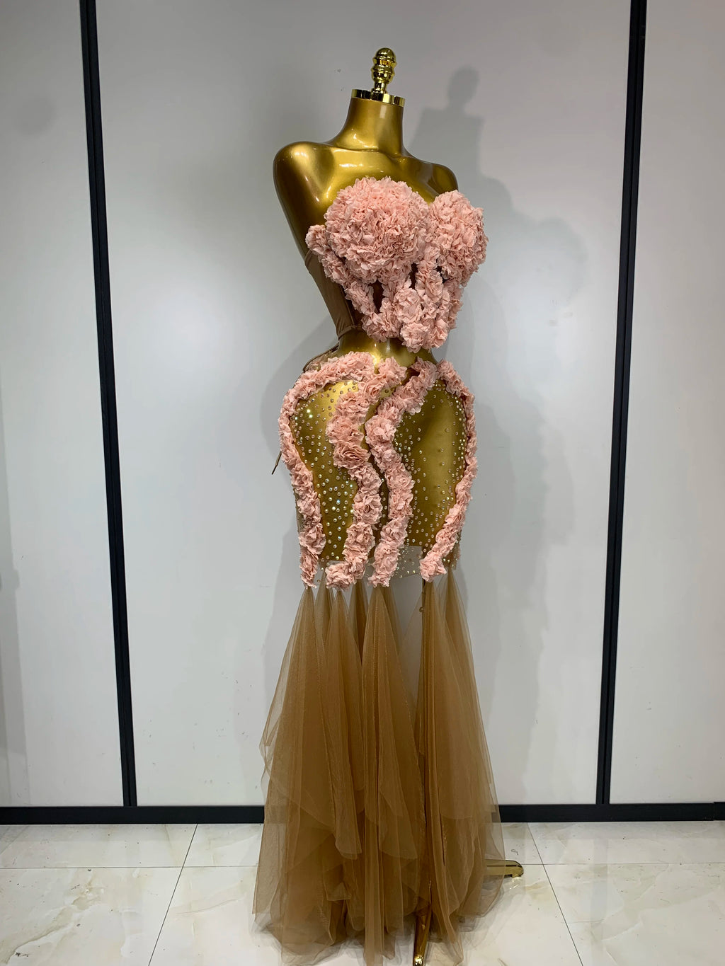 Flower Sheer Two Pieces Set