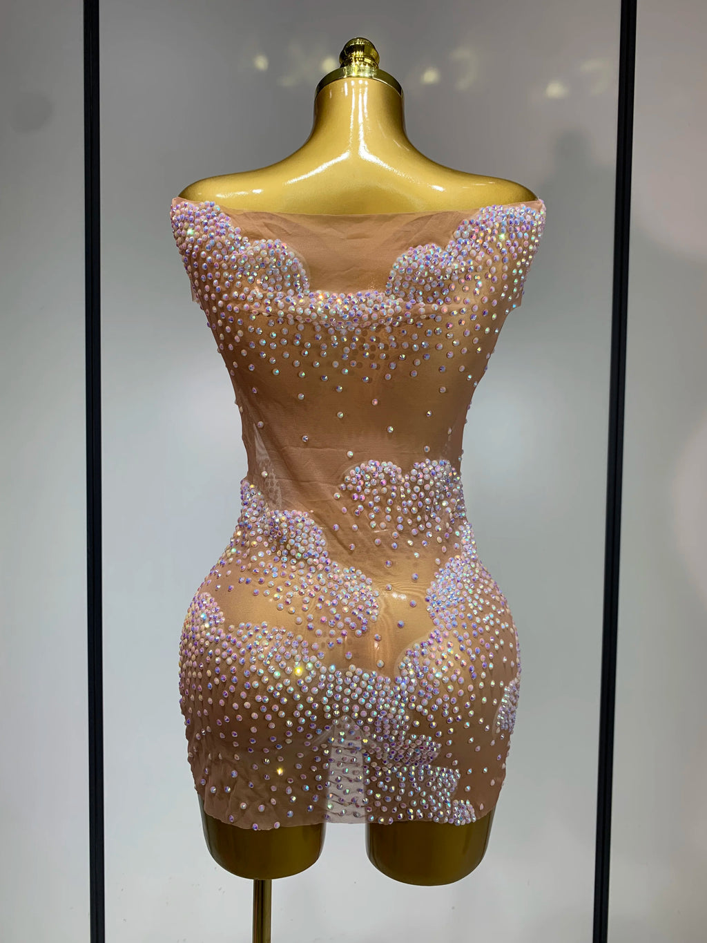 Heavenly Clouds Mesh Mini Dress