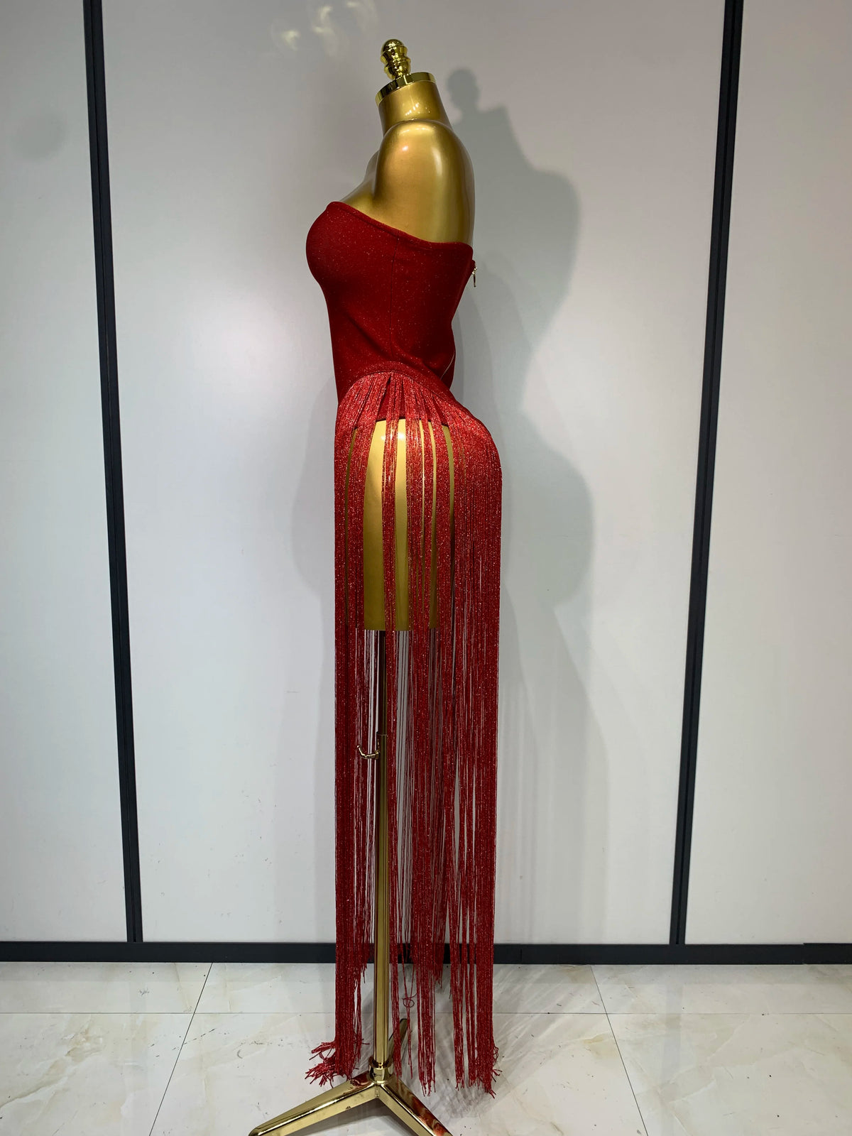 Beach Party Fringe Tube Bodysuit