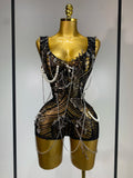 Rockstar Chain Mesh Romper