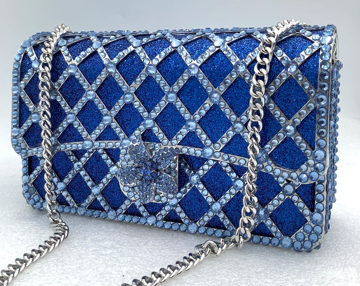 Rhinestone Flower Diamond Crossbody Shoulder Bag Purse