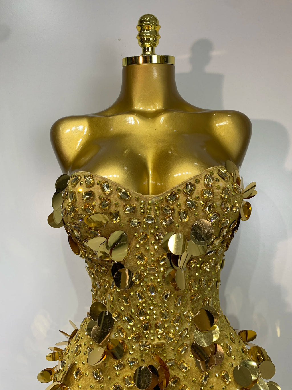 Sun Goddess Gold Sequin Dress