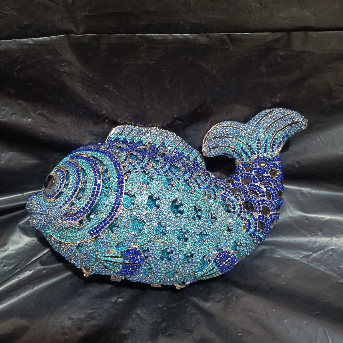 Fish Rhinestone Crystal Clutch