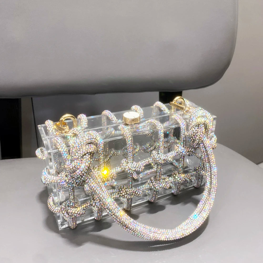 Glitz & Glamour Clear Box Bag