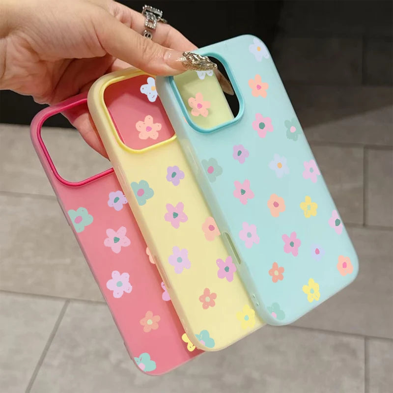 Cute Colorful Flower Pattern Phone Case
