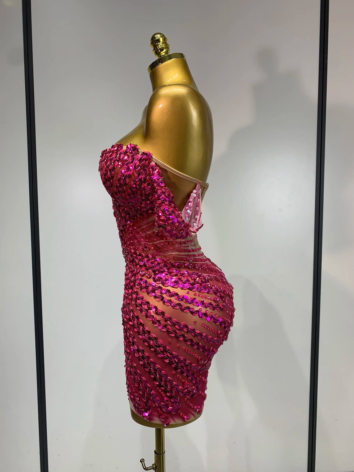 Pink Bombshell Sequin Dress