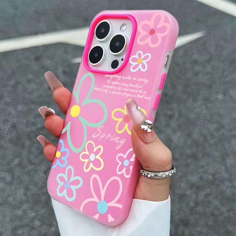 Spring Flower Pattern Jelly Silicone Phone Case
