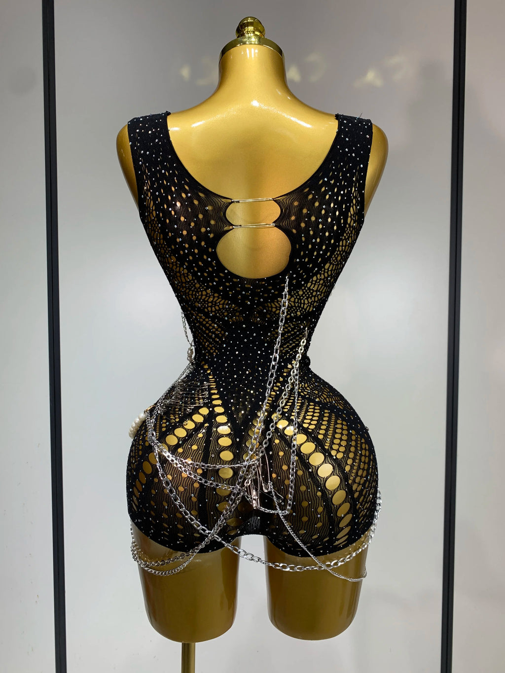 Rockstar Chain Mesh Romper