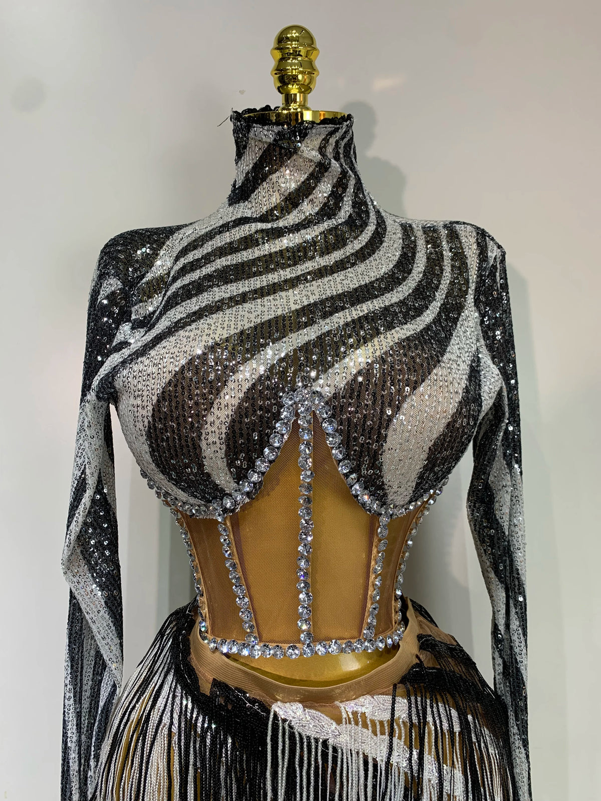 Zebra Two Piece Skirt Set