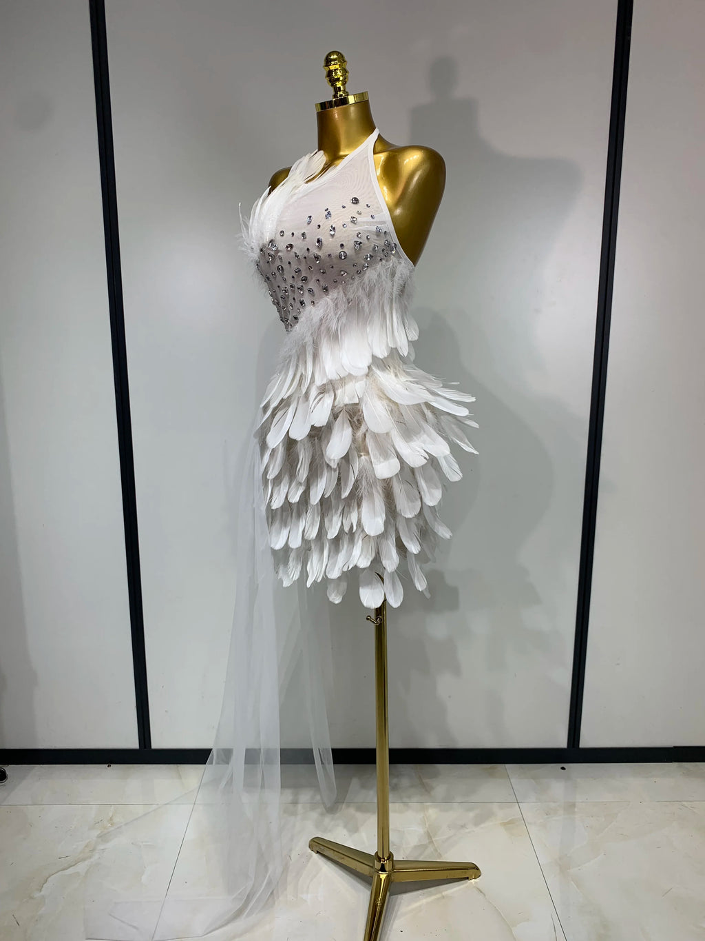 White Feather Dress