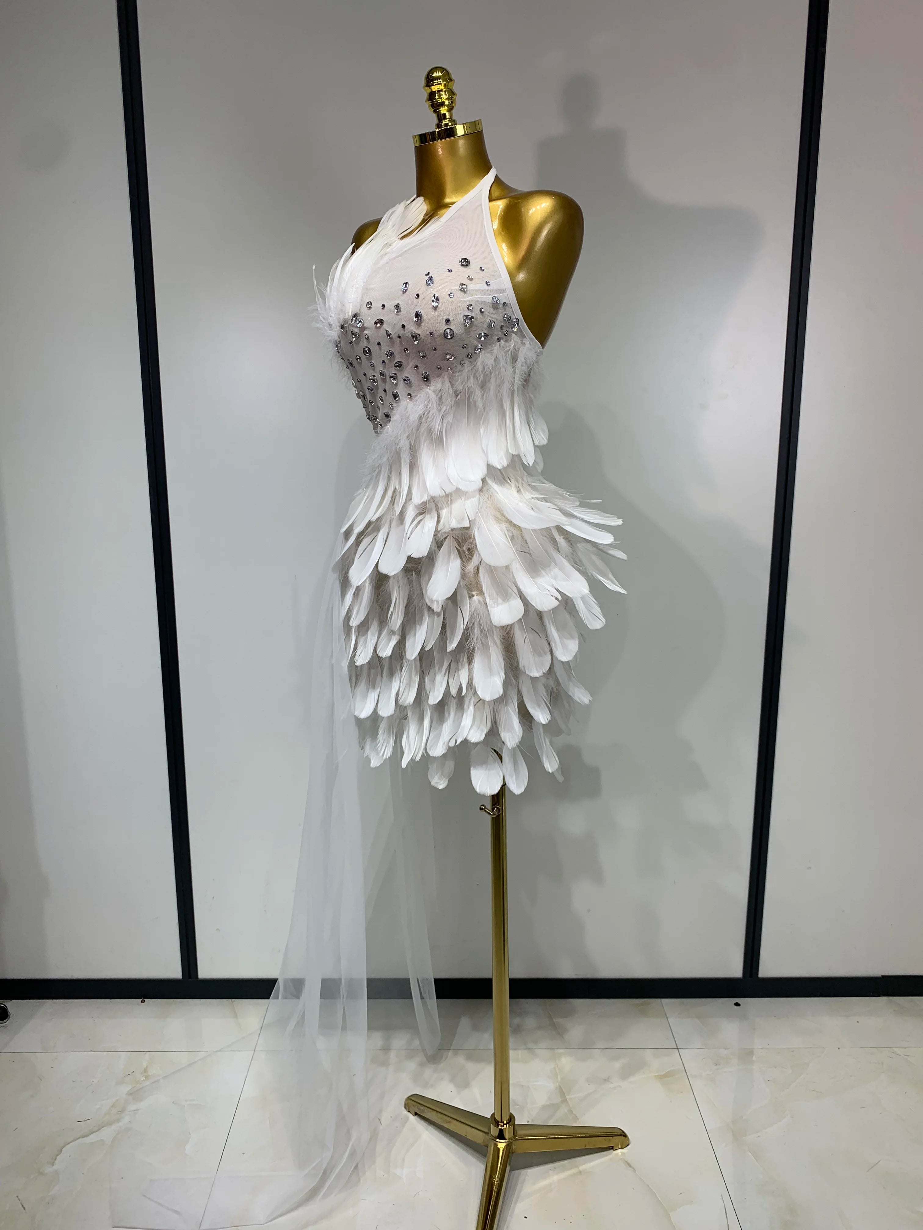 White Feather Dress