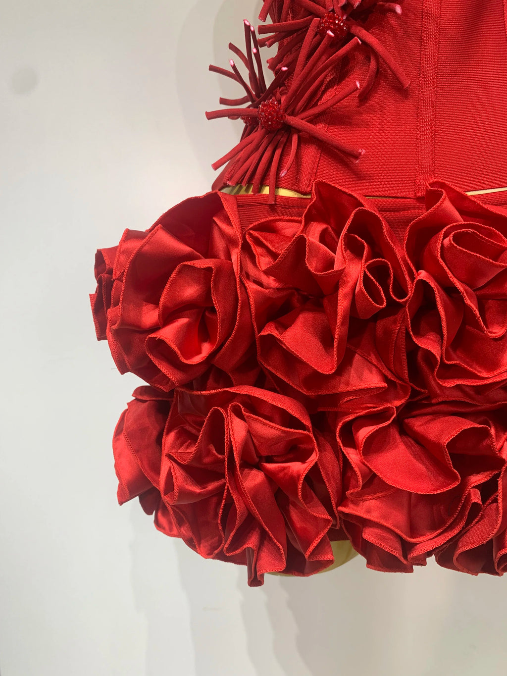 Flower Corset Two Piece Skirt Set