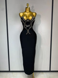 Black Rhinestone Dress
