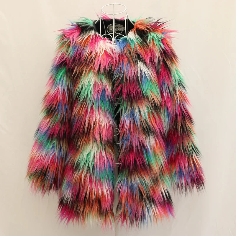 Colorful Fur Coat