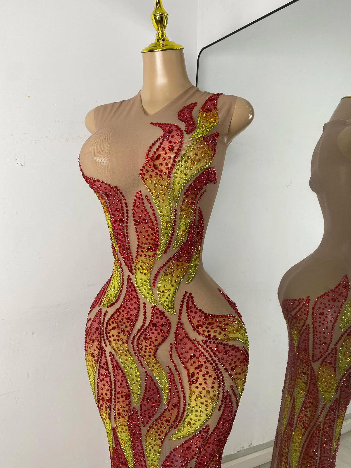 Fire Blazing Mesh Dress