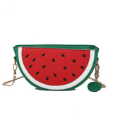 Individualized Funny Fruit Watermelon Orange Single Shoulder Diagonal Chain Bag Mobile Phone