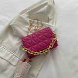 Solid Color Simple Chain Shoulder Bag