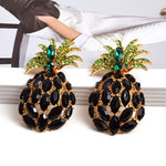 Fashion Pineapple Rhinestone Exaggerated Earrings