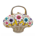 New Banquet Diamond Mini Women's Bag Flower Basket