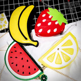 Individualized Funny Fruit Watermelon Orange Single Shoulder Diagonal Chain Bag Mobile Phone