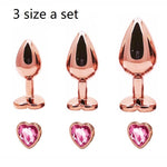 Rainbow Rose Gold Small Medium Size Set Heart Shape Cry