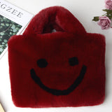 Fluffy Smiley Face Handbag