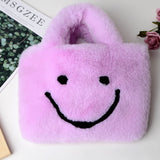 Fluffy Smiley Face Handbag