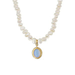 Round Medal Pearl Necklace Irregular Pearl