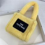 Lamb Fur Fluffy Bag Niche Fashion Mini Tote Handbag Female