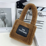 Lamb Fur Fluffy Bag Niche Fashion Mini Tote Handbag Female